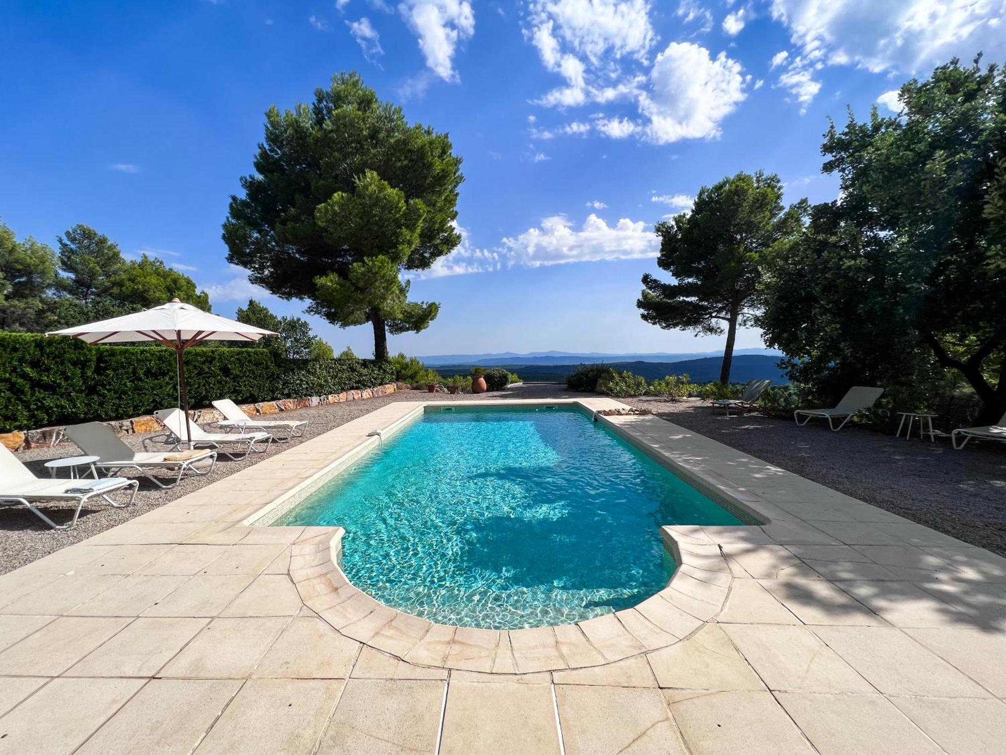 Villa "Le Sortilege" Vue Panoramique Et Piscine Tourtour Eksteriør billede