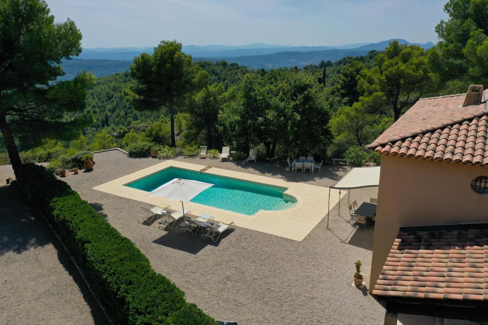Villa "Le Sortilege" Vue Panoramique Et Piscine Tourtour Eksteriør billede