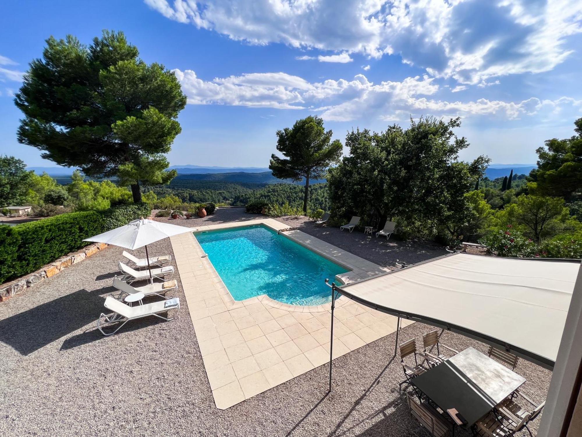 Villa "Le Sortilege" Vue Panoramique Et Piscine Tourtour Eksteriør billede