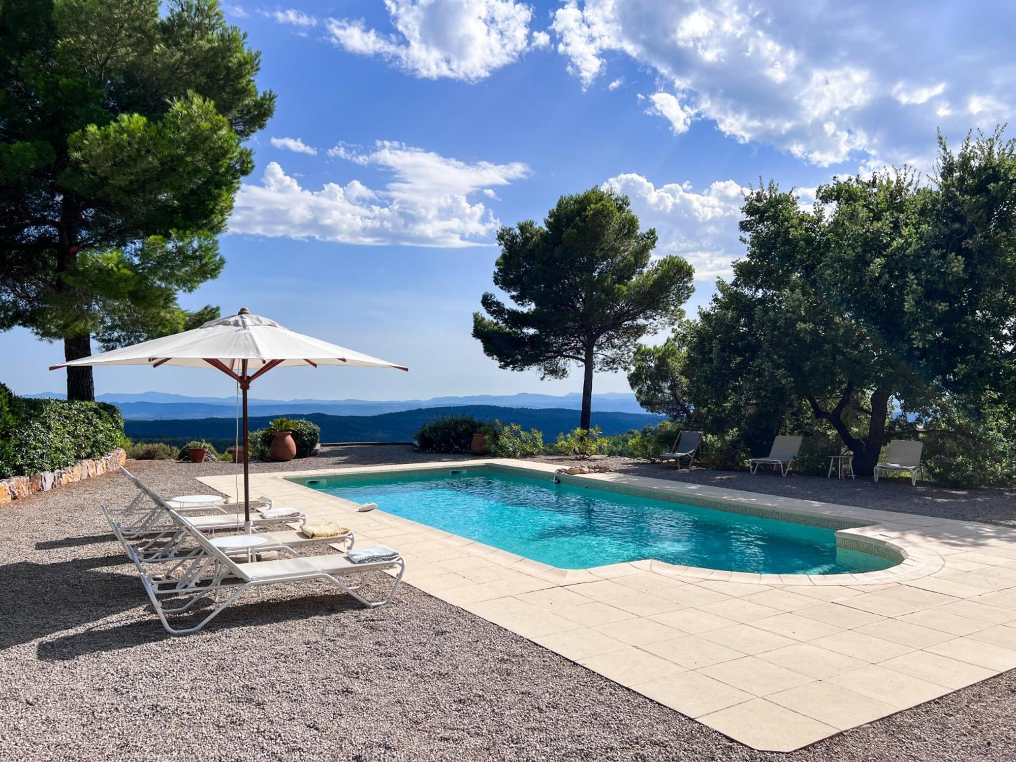 Villa "Le Sortilege" Vue Panoramique Et Piscine Tourtour Eksteriør billede